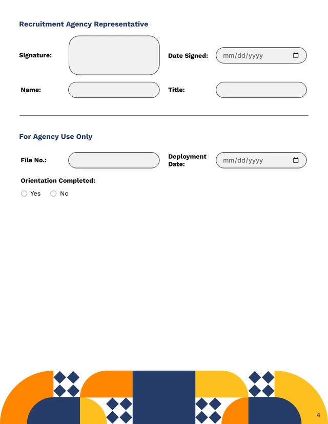 Domestic Worker Contract Template - Seite 4