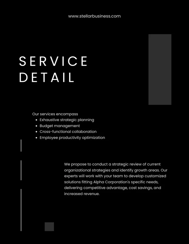 Simple Black And White Service Proposal - page 2