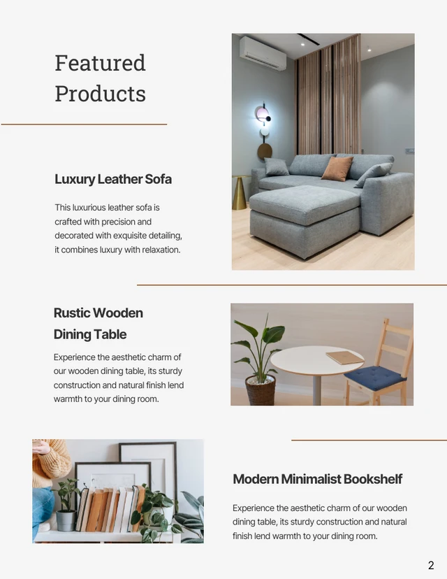 Minimalist White and Brown Furniture Catalog - Page 2