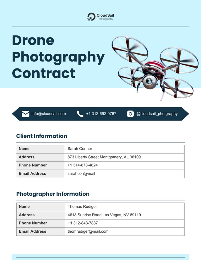 Drone Photography Contract - Pagina 1