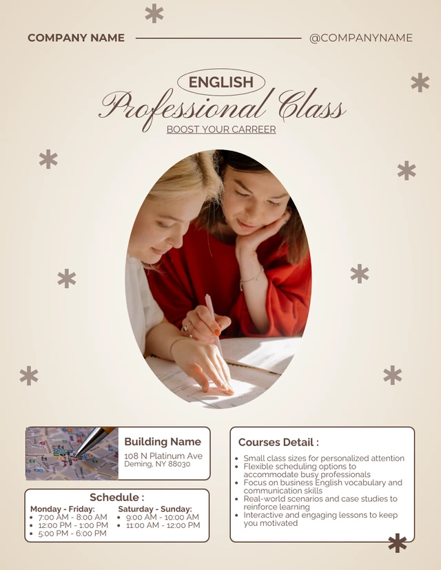 Sogt Brown English Class para modelo profissional