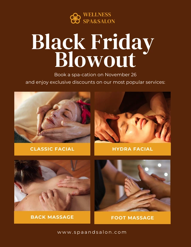 Dark Brown And Yellow Modern Aesthetic Black Friday Poster Template