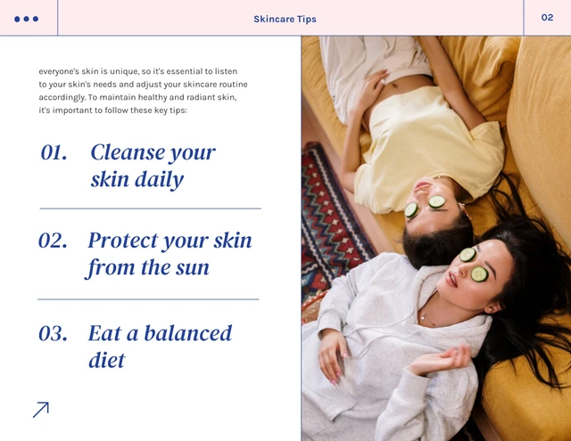 Pink Blue Minimalist Skincare Cool Presentation - Page 2
