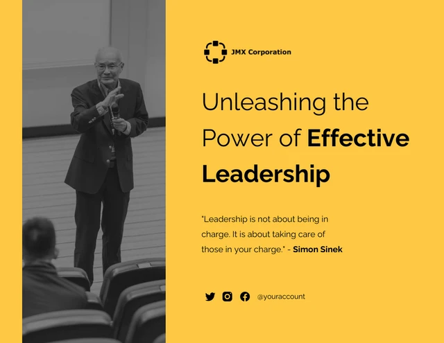 Yellow and Black Leadership Presentation - Page 1