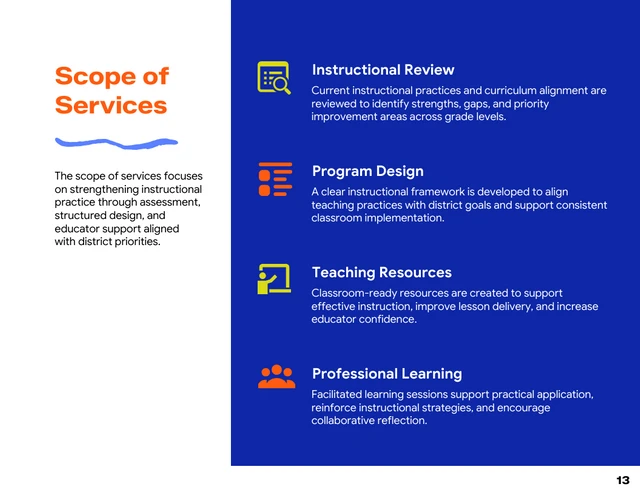 Education Program Improvement Proposal Template - Pagina 13