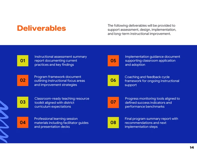 Education Program Improvement Proposal Template - Pagina 14