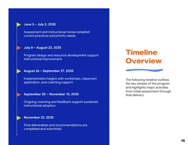 Education Program Improvement Proposal Template - Pagina 15