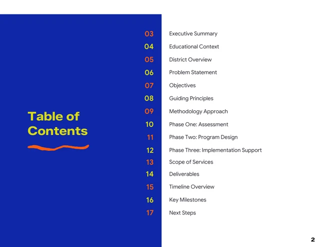 Education Program Improvement Proposal Template - Pagina 2