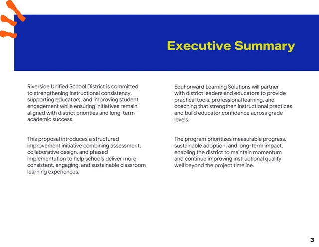 Education Program Improvement Proposal Template - Pagina 3