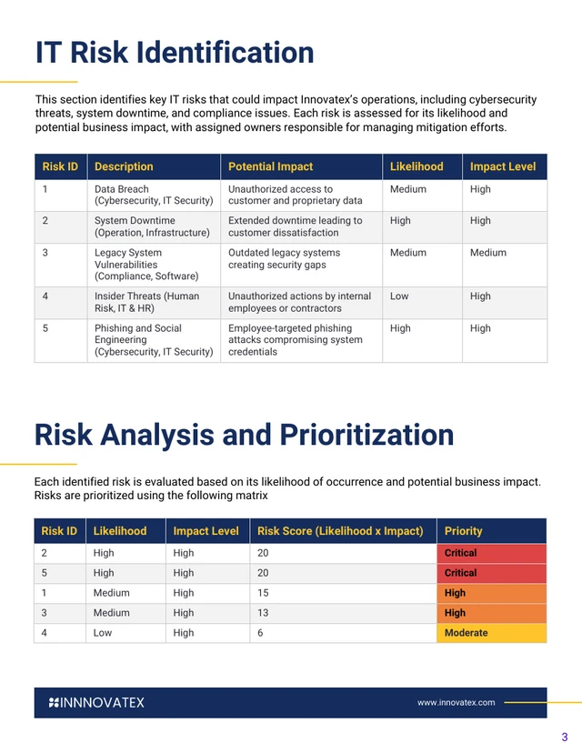 IT Risk Management Report - page 3