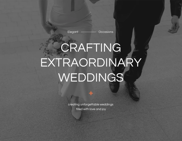 White and Orange Minimalist Wedding Presentation - page 1