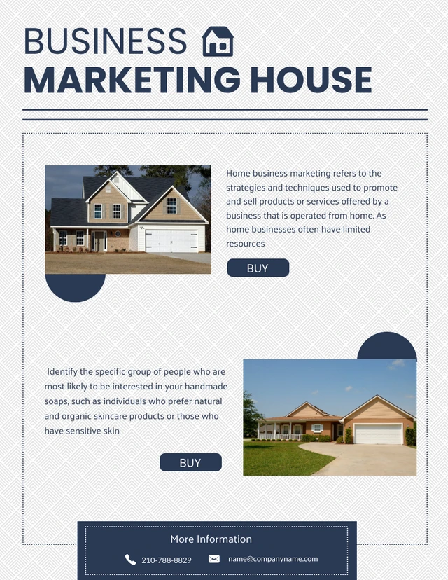 Blue Home Business Marketing Newsletter