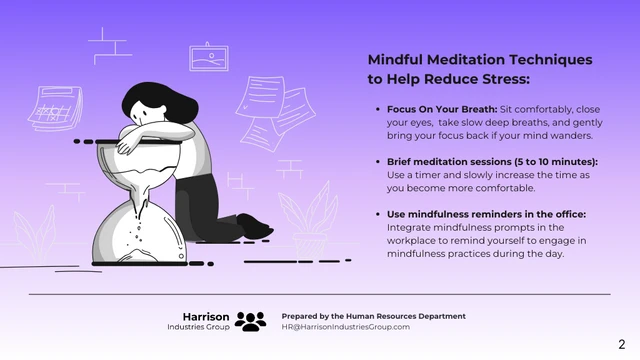 A Guide To Meditation at Work for Mental Health Presentation - Pagina 2