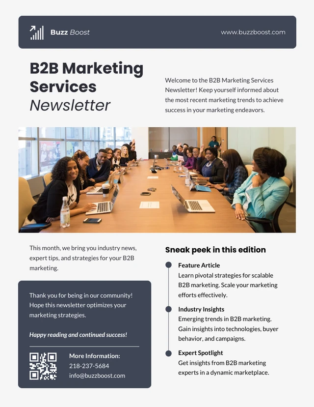 B2B Marketing Services Newsletter Template