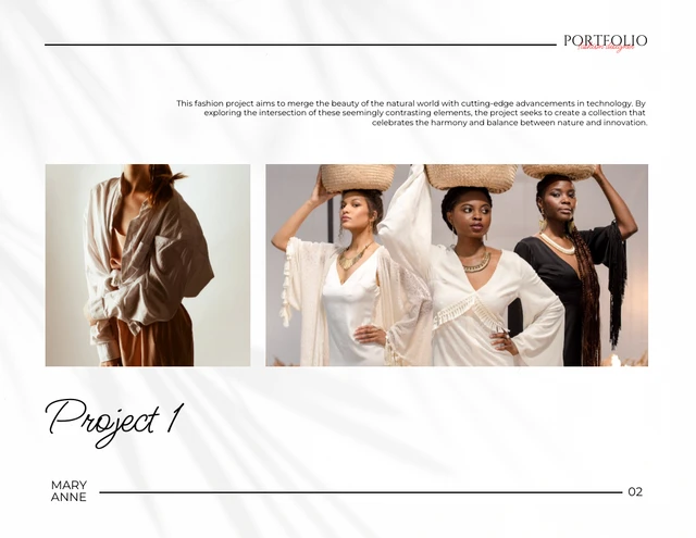 Black and White Fashion Designer Portfolio Presentation - Page 3