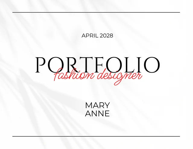 Black and White Fashion Designer Portfolio Presentation - Page 1