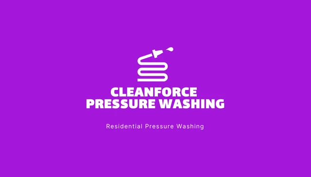 Lilac Minimalist Residential Pressure Washing Business Card - Seite 1