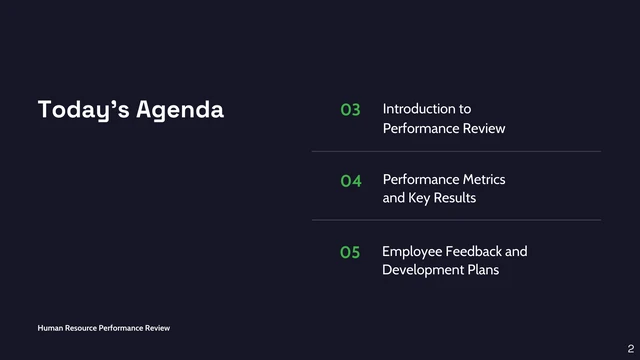 HR Performance Review Presentation - page 2