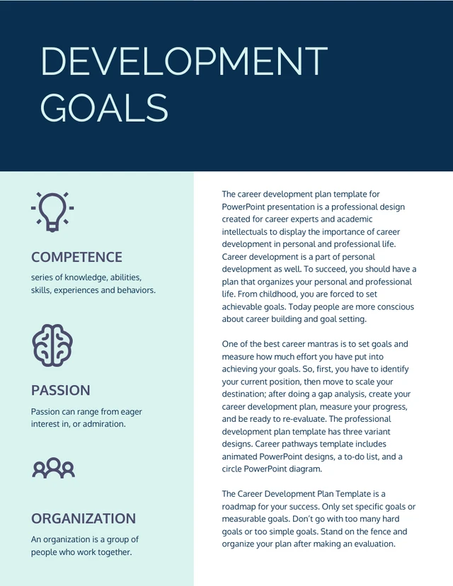 Navy And White Clean Minimalist Professional Development Plans - Page 4