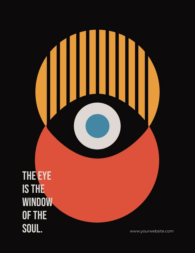 Modèle d'affiche Black Bauhaus Eye Quote