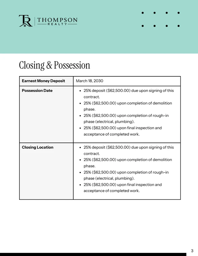 Real Estate Sales Contract Template - صفحة 3