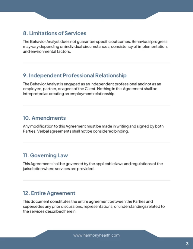 BCBA Contract Template - Página 3