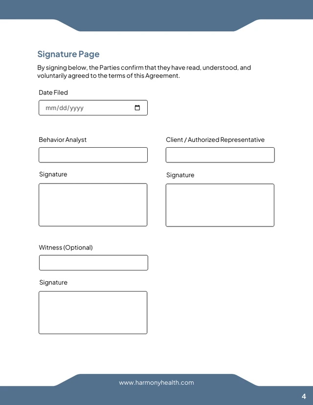 BCBA Contract Template - Página 4