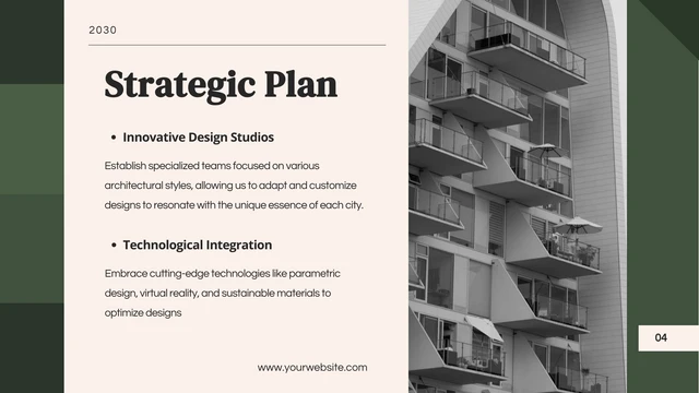 Dark Green Architect Simple Modern Presentation - Page 4