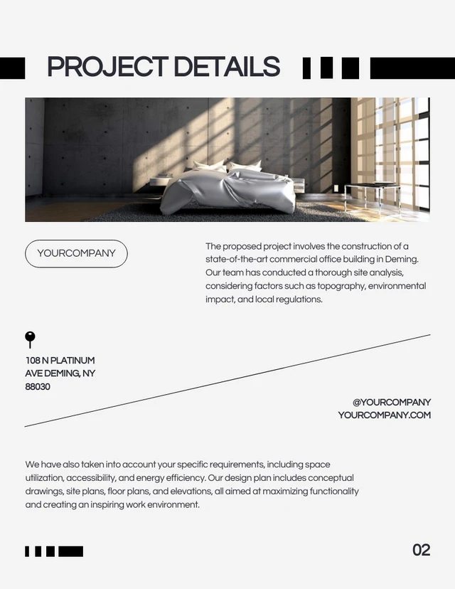 Minimalist Black And White Architect Professional Proposal - Page 3