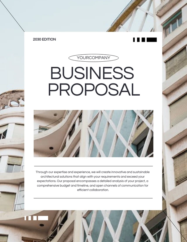 Minimalist Black And White Architect Professional Proposal - page 1