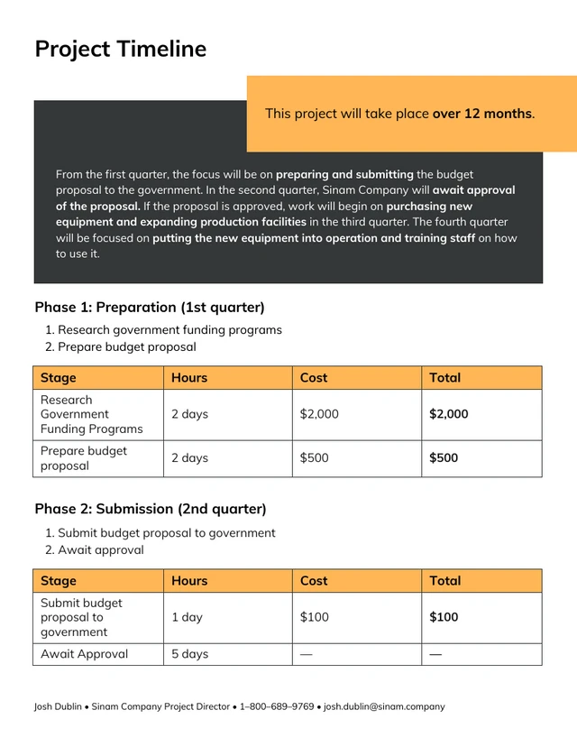 Dark Yellow Budget Proposal Template - page 4