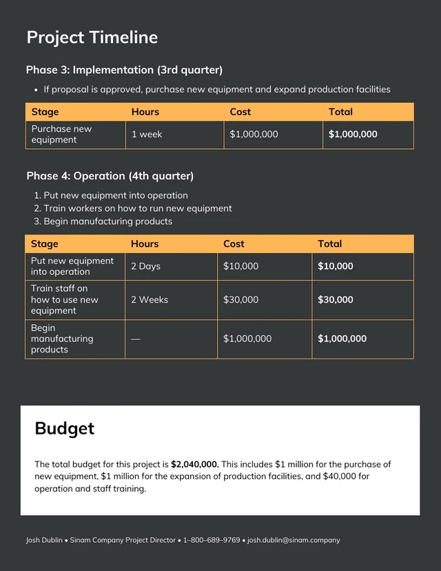 Dark Yellow Budget Proposal Template - page 5