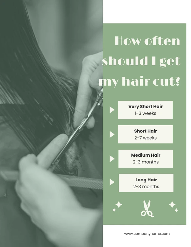 Green Beige Hair Cut Schedule Template