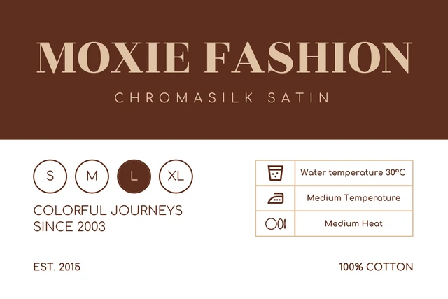 White And Brown Minimalist Clothing Label Template