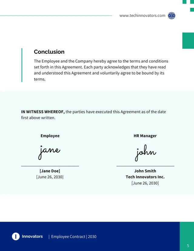 Employee Contract Template - صفحة 5