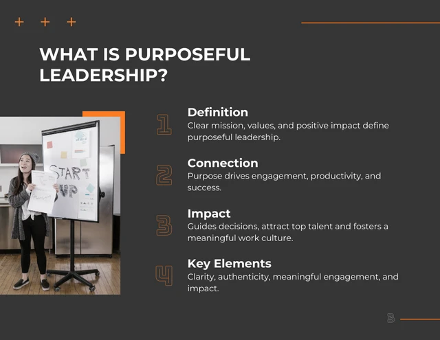 White Black Orange Modern Leadership Presentation - Seite 3