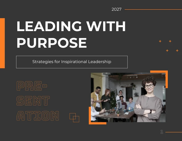 White Black Orange Modern Leadership Presentation - Seite 1
