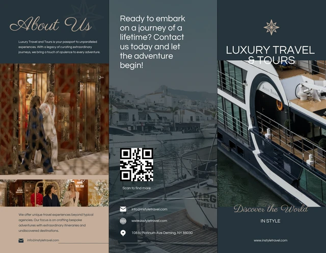 Luxury Travel and Tours Brochure - Page 1
