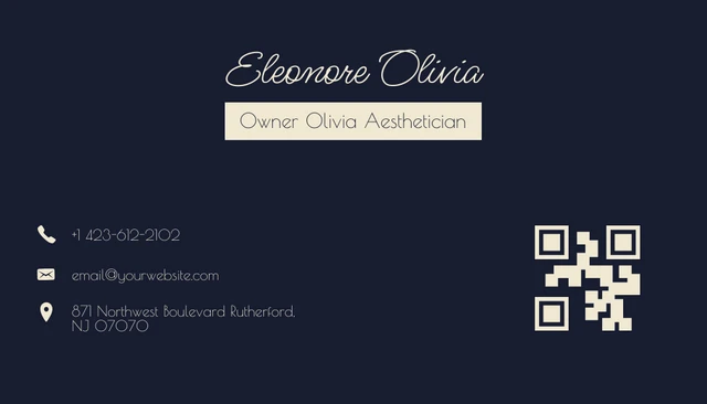 Minimalist Aesthetician Business Card - Page 2
