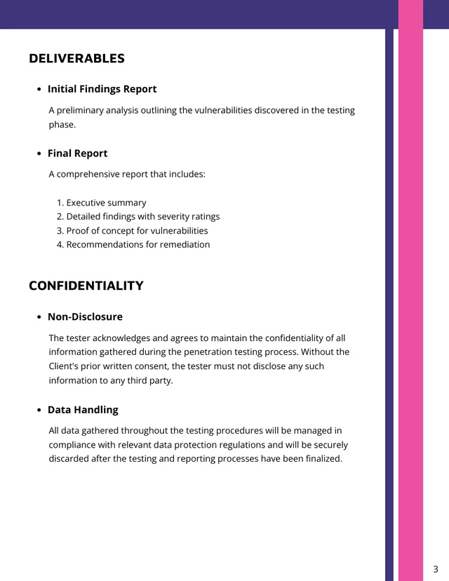 Penetration Testing Contract Template - page 3