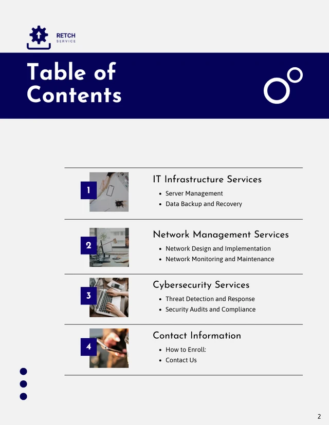 IT Service Catalog Template - Page 2