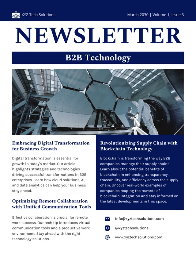 B2B Technology Newsletter Template