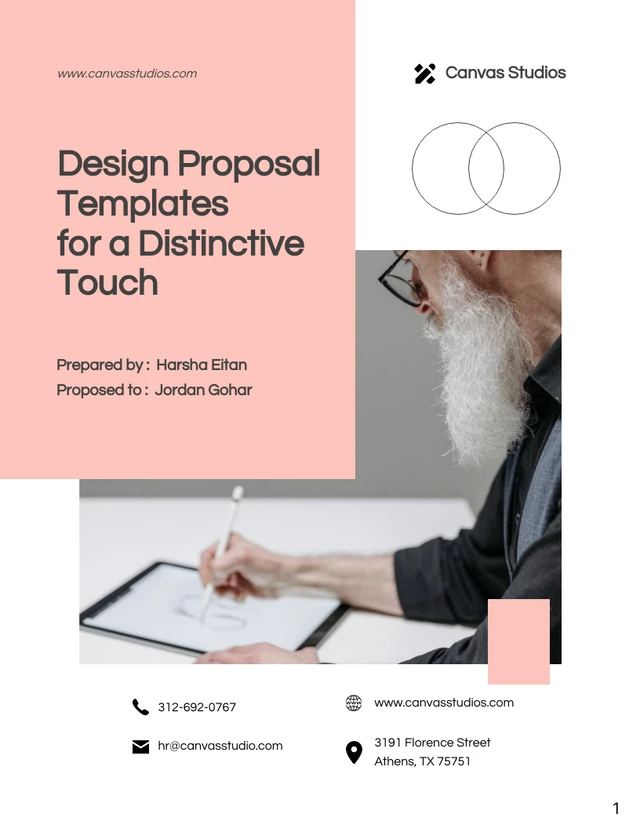 Minimalist Peach Design Proposal - Page 1