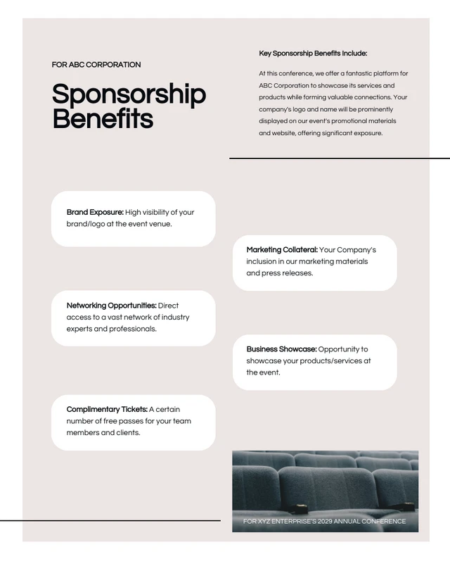 Cream And Black Minimalist Sponsorship Proposal - Page 4