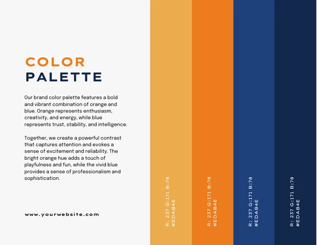 Dark Blue and Orange Tech Brand Guideline Presentation - Page 4