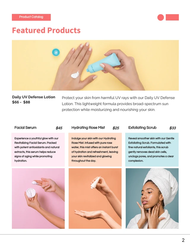 Modern Aesthetic Peach Product Catalog - Page 2