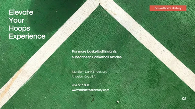 Green Aesthetic Basketball Sports Presentation - Página 5