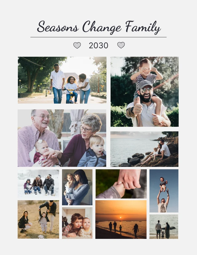 Seasons Change Family Collage Template