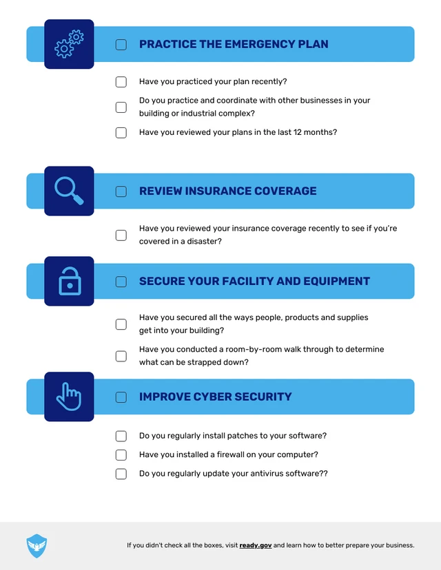 Emergency Preparedness Checklist - Venngage