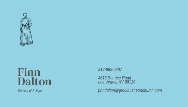 Simple Cool Gradient Blue Business Church Card - Page 2